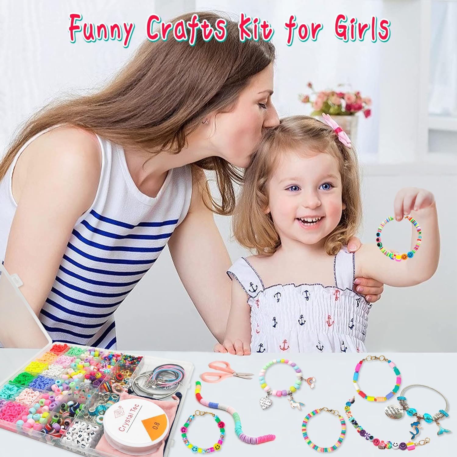 leitait Girls Toys Bracelet Making Kit -3400pcs Charm Jewelry Making Kit - Image 6