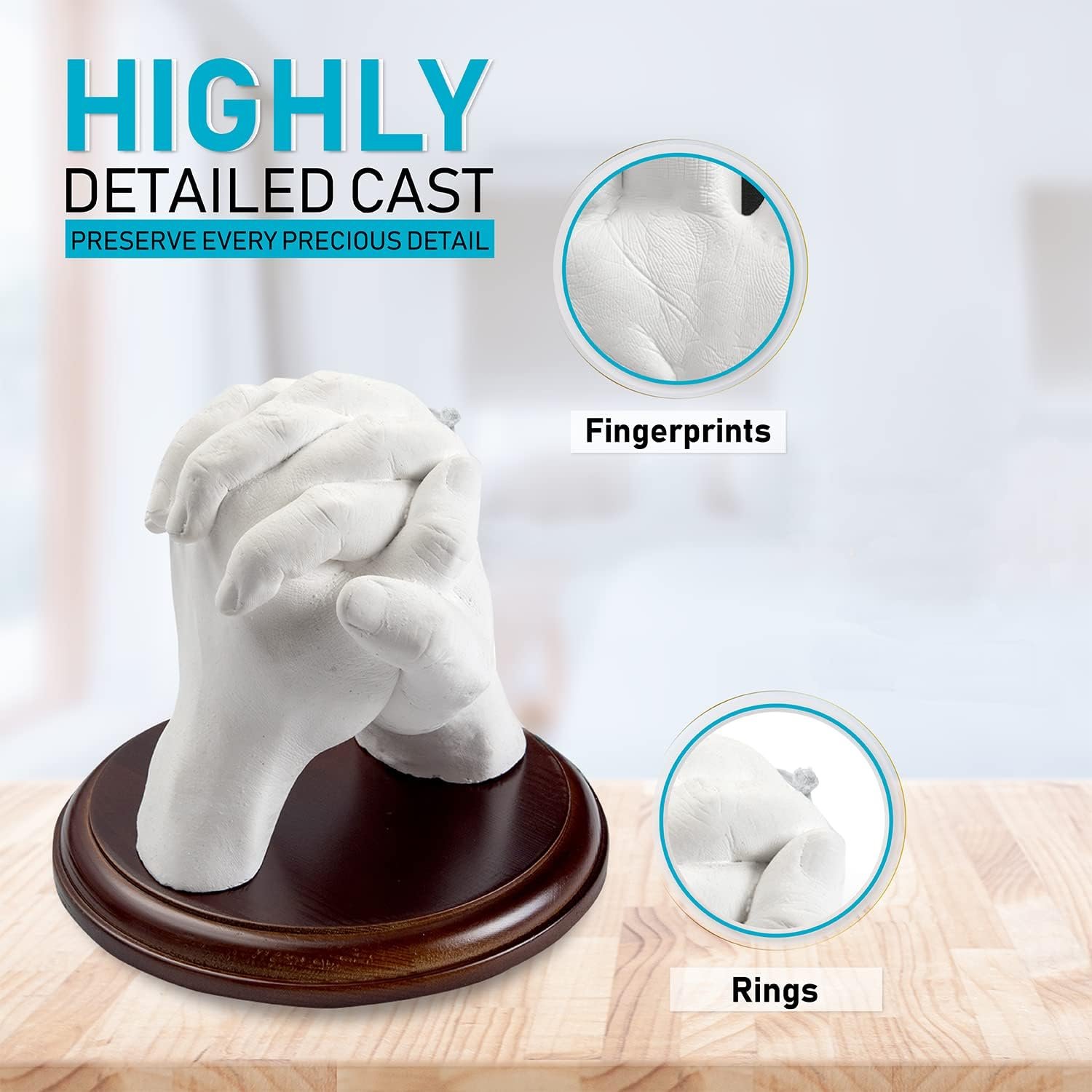 Hula Home Hand Casting Kit for Couples or Family with Mounting Plaque - Image 6