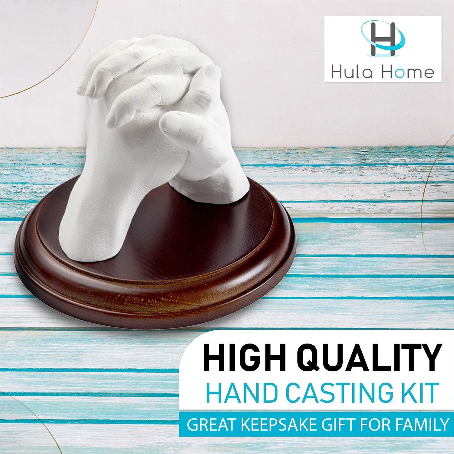 Hula Home Hand Casting Kit for Couples or Family with Mounting Plaque - Image 2